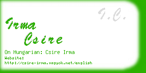 irma csire business card